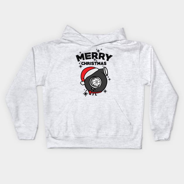 Merry Christmas turbo buddy Kids Hoodie by hoddynoddy